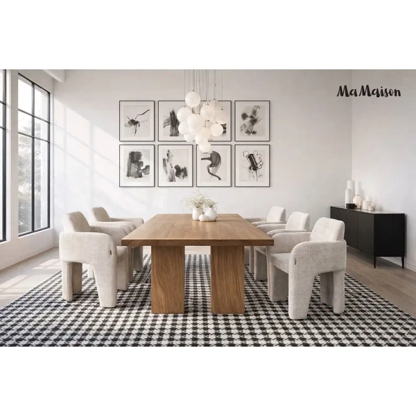 Beżowe krzesło LAUREN MM001501100355 tapicerowane tkanina 45cm