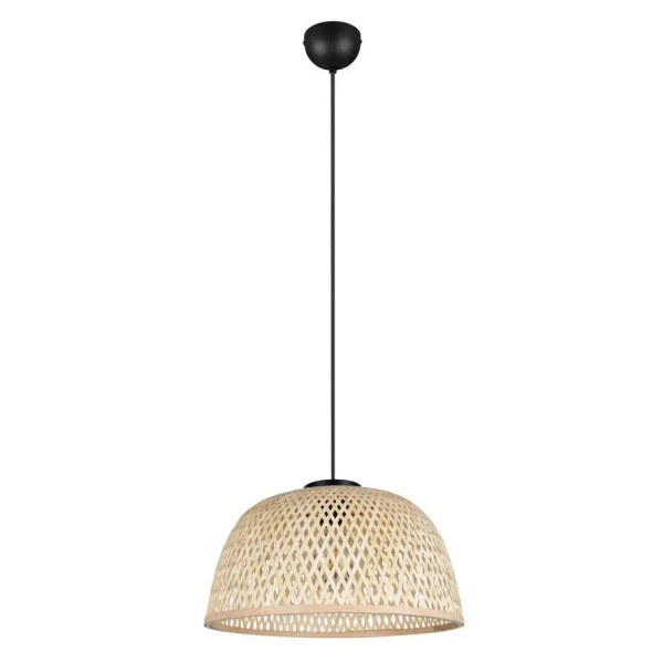 Bambusowa lampa wisząca LAURENT R36091032 nad stół czarny naturalny