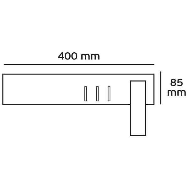Kinkiet LAMPA ścienna VK/04231/B/W/40/R MDECO regulowana OPRAWA metalowa LED 15W 3200K reflektorek czarny