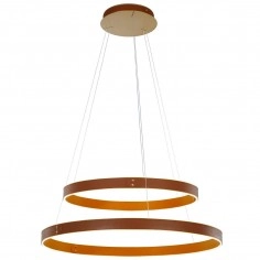 LAMPA wisząca MANEZIA PND-270160-2A-GD Italux metalowa OPRAWA okrągły zwis LED 115W 3000K pierścienie rings