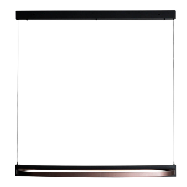 Owalna lampa wisząca Singapur P0553 LED 80W 3000K czarny drewniany