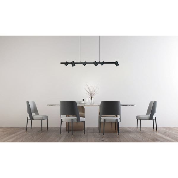 Wisząca lampa reflektorki Snow LP-731/6L BK Light Prestige czarna