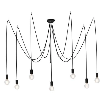 LAMPA wisząca SPIDER 6785 Nowodvorski industrialna OPRAWKA zwis kable przewody pająk czarny