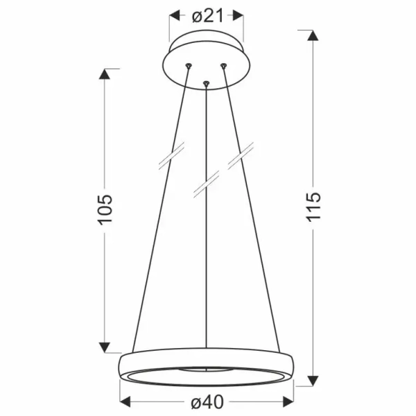 Pierścieniowa lampa wisząca Hashim 31-28457 LED 22W 3000K kryształki złota