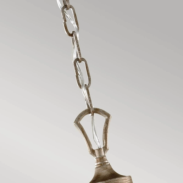 Pokojowy żyrandol wielopunktowy Abbey FE-ABBEY5 Feiss piaskowy srebrny