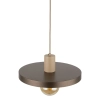 Wisząca lampa nad stół Sila 10757 dysk metalowy brązowy