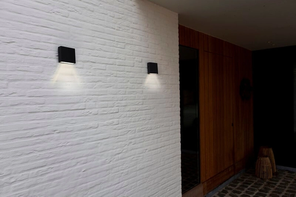 Ścienna LAMPA zewnętrzna GEMINI XF 5104002012 Lutec kinkiet OPRAWA metalowa LED 9W 3000K kwadratowa IP54 czarna