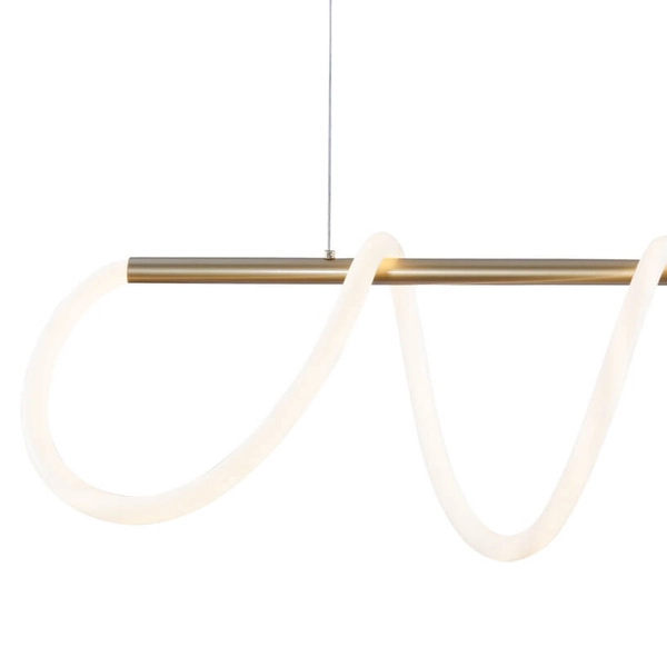 Salonowa lampa wisząca Balbo 20006PM-GD Zumaline LED 45W 3000-6000K złota