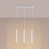 Wisząca lampa potrójna Prysm SL.1399 Sollux tubki do salonu biała