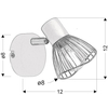 Regulowana lampa ścienna Fly druciana do sypialni czarna
