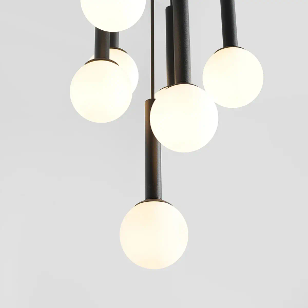 Lampa wisząca Riu 7 1117T1 Aldex kasakda balls kule czarne