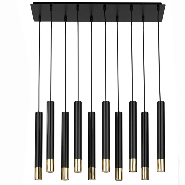 Czarna lampa wisząca Sopel Grand 33399 sople salonowe loftowe