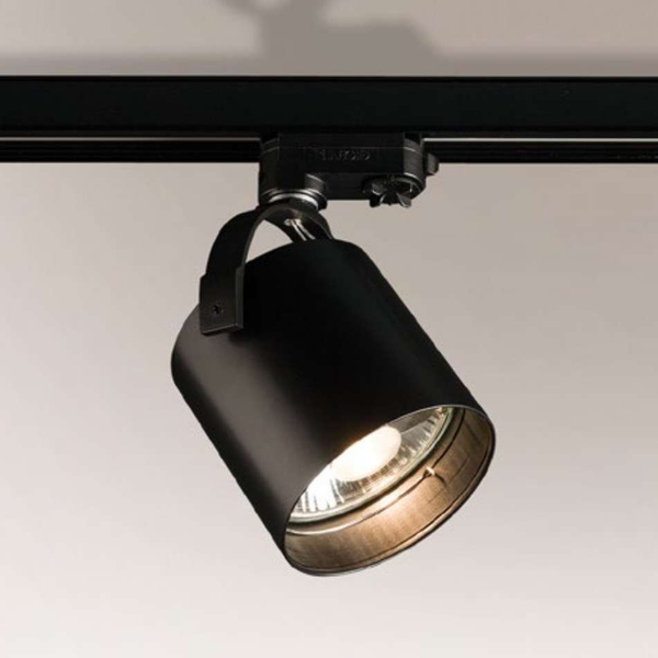Reflektorowa LAMPA sufitowa TENRI 6616 Shilo regulowana OPRAWA tuba do szynowego systemu 3-fazowego czarna
