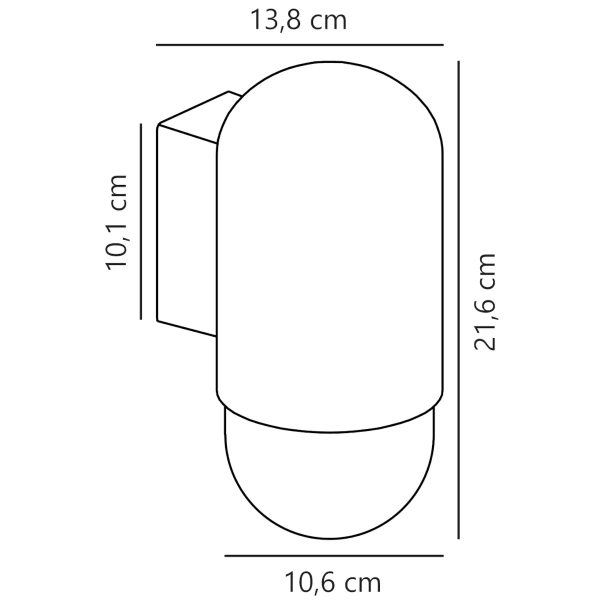 Owalna lampa elewacyjna HEKA 2118211008 IP54 na zewnątrz beżowy