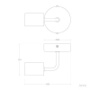 Kinkiet minimalistyczny Tesoro ABR-KR-C-E27 Abruzzo metalowy czarny