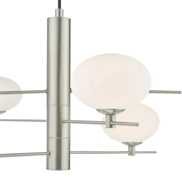 Wisząca lampa kulista Jasper JAS0646 kule do jadalni nikiel biała