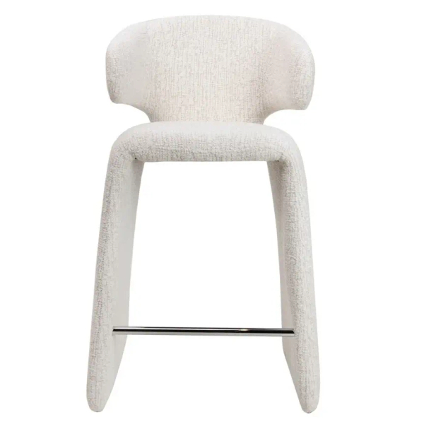 Nowoczesne krzesło EDRA MM001501100362 beżowe tapicerowane tkanina 52cm