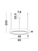 Złota lampa wisząca SONORA LE42809 ring LED 50W ściemniana aplikacją