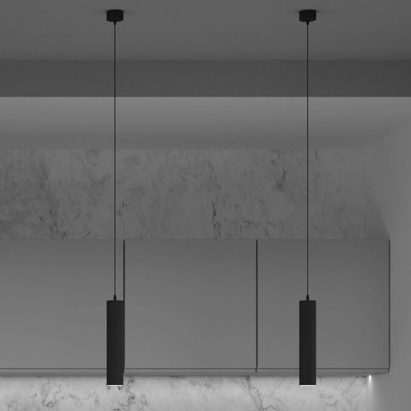 Sopel lampa wisząca Focus P075PL-01B do jadalni czarna