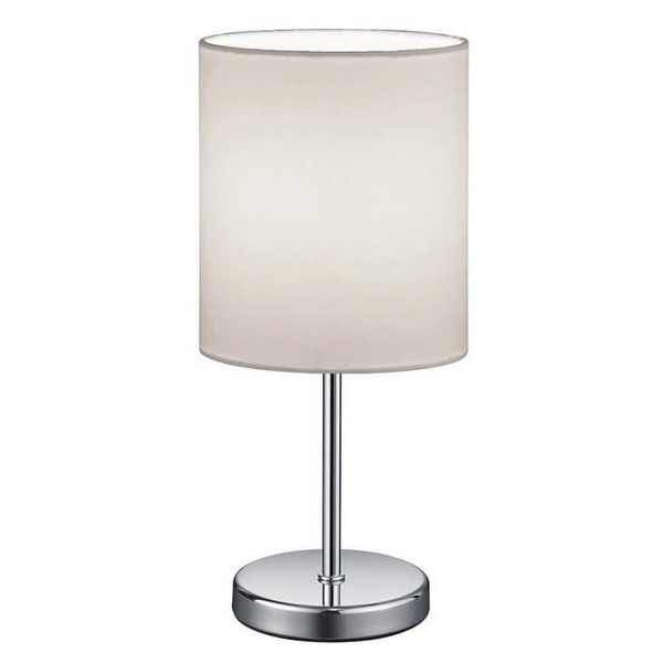 Stojąca lampa stołowa Jerry R50491001 do salonu srebrna biała