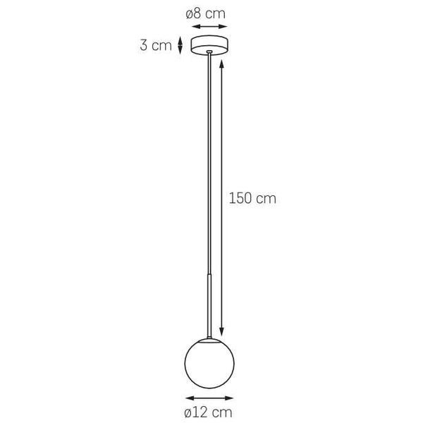 LAMPA wisząca LAMIA 11035103 Kaspa modernistyczna OPRAWA szklana ZWIS kula ball chrom biała