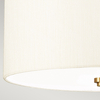 Sufitowa lampa materiałowa Fletcher DL-FLETCHER14-3LT-IV-AB biały mosiądz