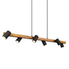 Zwieszana lampa na listwie VANTOS DL632312490 regulowana drewniana czarny