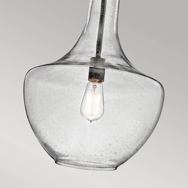 Wisząca lampa szklana Everly KL-EVERLY-P-M-OZ brązowy przezroczysty