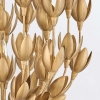 Wiszący żyrandol nad stół Flora QN-FLORA3-GD do jadalni kwiaty złote