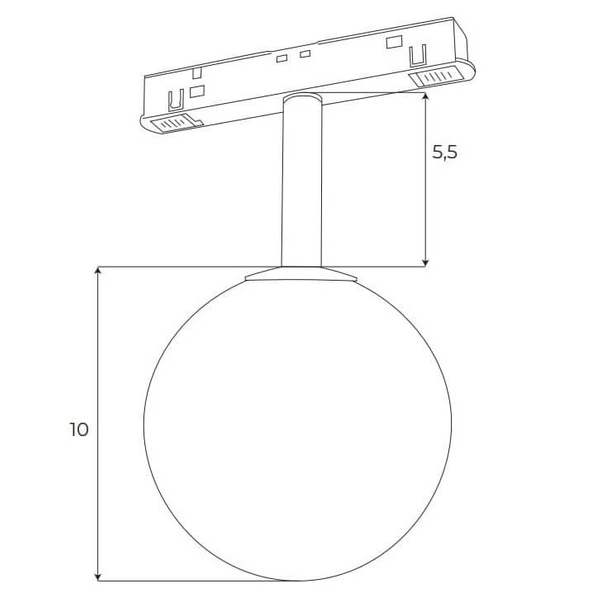Okrągła lampa magnetyczna Magnetic M0016Z LED 6W 2700-5000K czarna