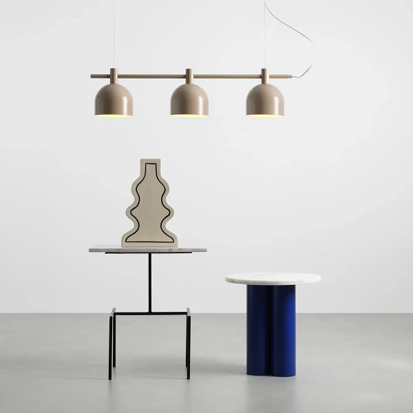 Jadalniana lampa wisząca Beryl 976E_17 nad stół potrójna beżowa