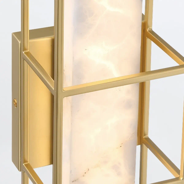 Lampa ścienna QN-BLAKLEY-M-BG LED 13W 3000K IP44 prostokąt złoty