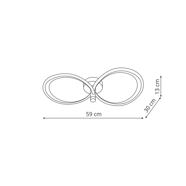 Sufitowa lampa ringi Azina LP-4852/2C GD LED 18W 3000-6000K złota