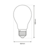 Ledowa żarówka filament LED 8W A60 E27 4000K neutralna