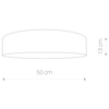Materiałowy plafon natynkowy Turda 8953 szara lampa do pokoju