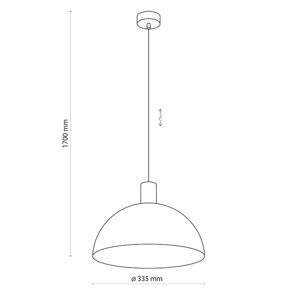 Lampa wisząca kopuła do salonu Oslo 4851 TK Lighting drewniana biała