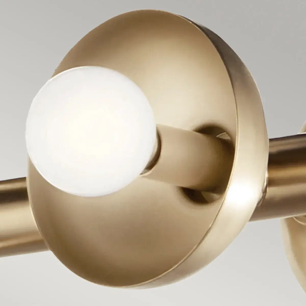 Lampa wisząca metalowa Palta KL-PALTA-LP10-CPZ podłużna do salonu mosiądz