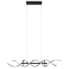 Ściemniana lampa wisząca SEQUENCE 341810205 Trio LED 45W ze zmienną barwą srebrna czarna