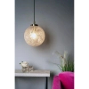 Kulista wisząca lampa Avari AVA0141 szklana kula mosiądz szary