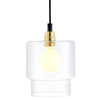 Loftowa LAMPA wisząca LONGIS 10874105 Kaspa szklana OPRAWA skandynawski ZWIS okrągły złoty przezroczysty czarny