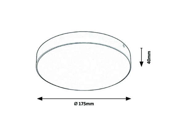 Sufitowa LAMPA plafon TARTU 7893 Rabalux metalowa OPRAWA okrągła LED 18W 2800K - 6000K plafoniera do łazienki IP44 biała