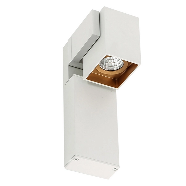 Kinkiet LAMPA ścienna ARAVENA WLB073/5W 4000K WH+GO Italux metalowa OPRAWA LED 5W regulowany reflektorek biały