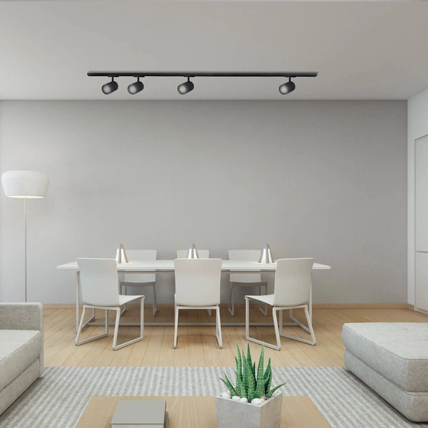 1-fazowy system szynowy Tokio LP-787 SET 1F BK tuby z regulacją czarny