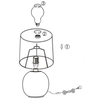 Ceramiczna LAMPA stołowa EUDORA DL011-50821 RL Light abażurowa LAMPKA stojąca nocna szara złota