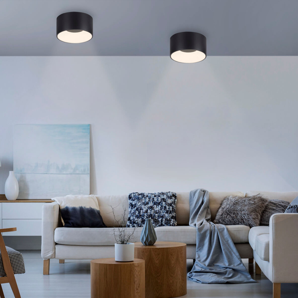 Lampa nasufitowa Tanika 14325-18 Just Light LED 13W 3000K krążek czarna OUTLET