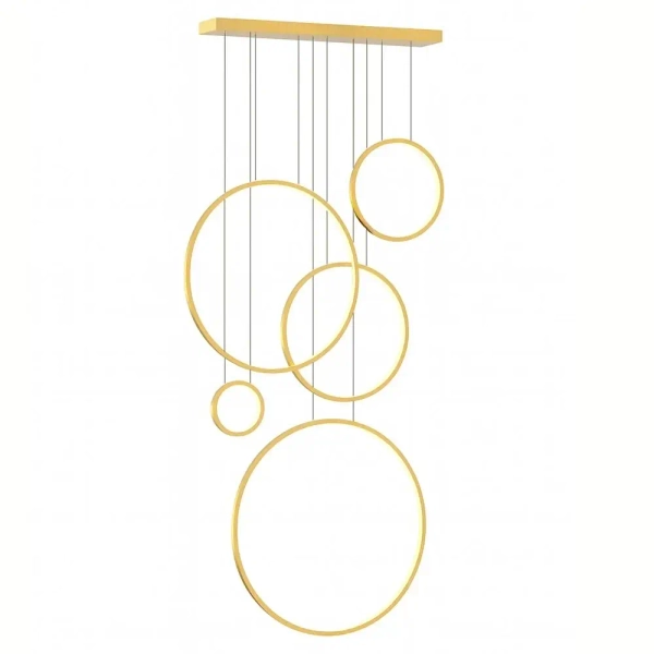 Wisząca lampa pierścienie Saturno ML2325 LED 100W 4000K ringi złoty