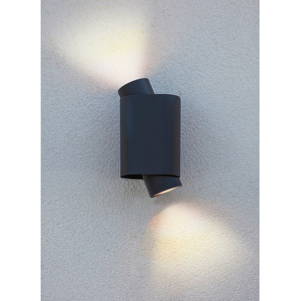 Kinkiet ścienny góra-dół CYPRES 6604002118 Lutec IP44 ogrodowy szary
