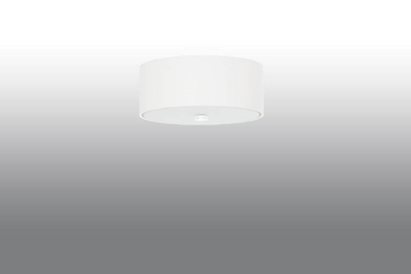 LAMPA sufitowa SL.0759 plafon OPRAWA abażurowa okrągła biała