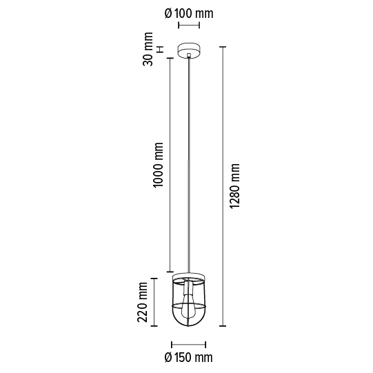 Industrialna lampa wisząca NETUNO 1871759157 druciany zwis drewno srebrny