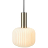 LAMPA wisząca SOBER 108122 Markslojd plisowana OPRAWA szklany ZWIS loftowy stal biały